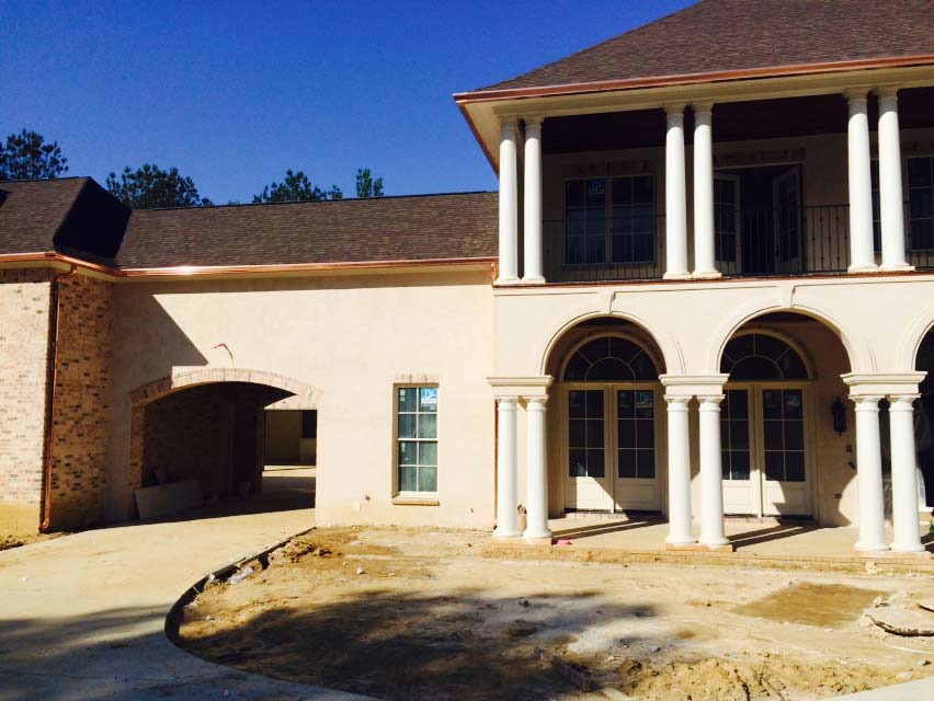 High-flow Gutter Installation — Big House Closer View in Madison, MS