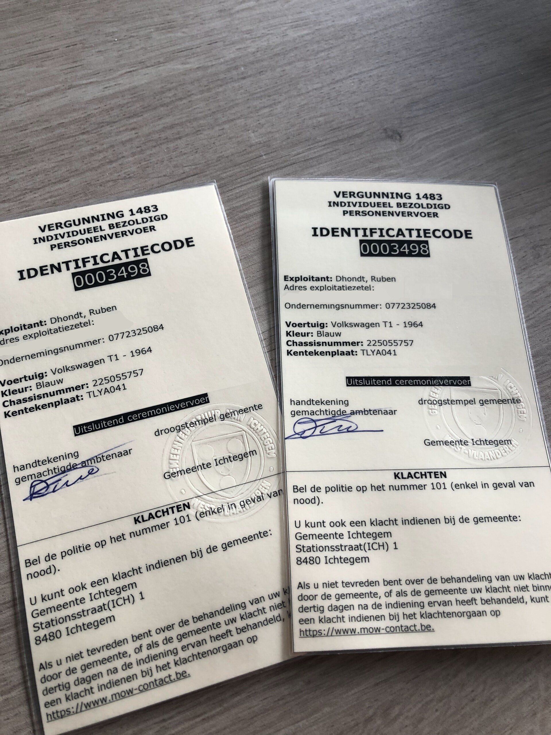 Volkswagen Samba Vergunning