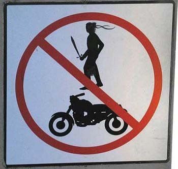 no motorcycle sign