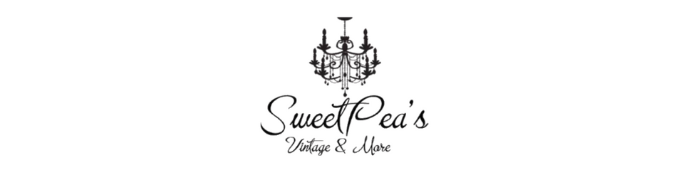 SweetPea’s Wedding & Event logo with a black chandelier and elegant script on a white background