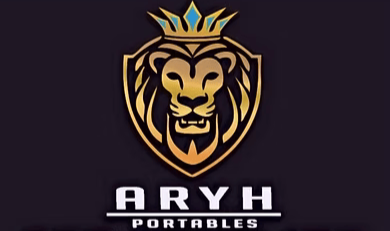 The logo for Aryh portables is a lion with a crown on its head.