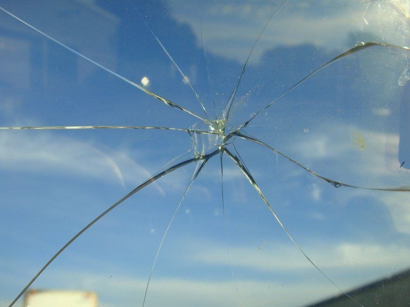 A cracked windshield in Phoenix, AZ