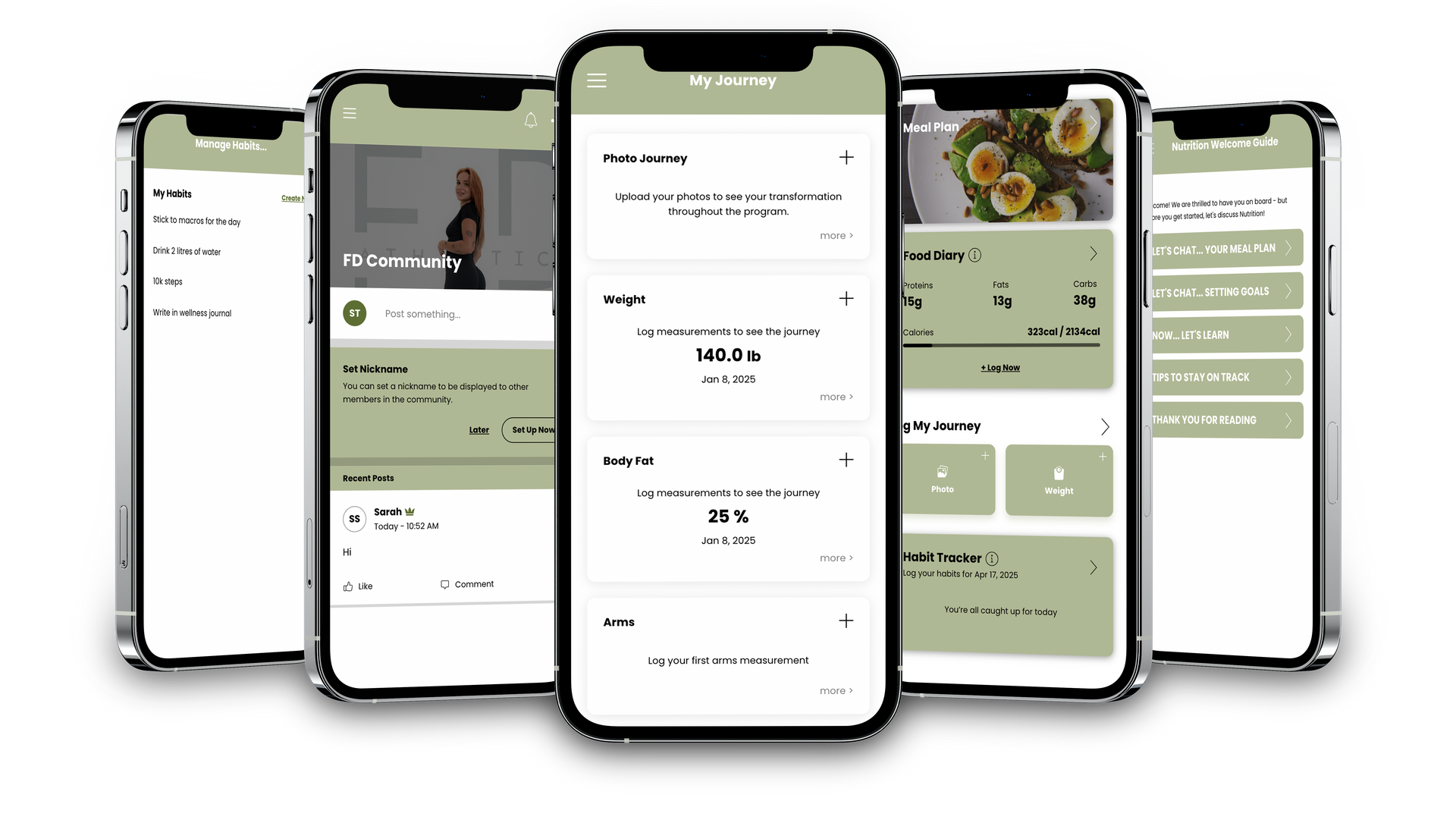 A group of phones sitting next to each other on a table.