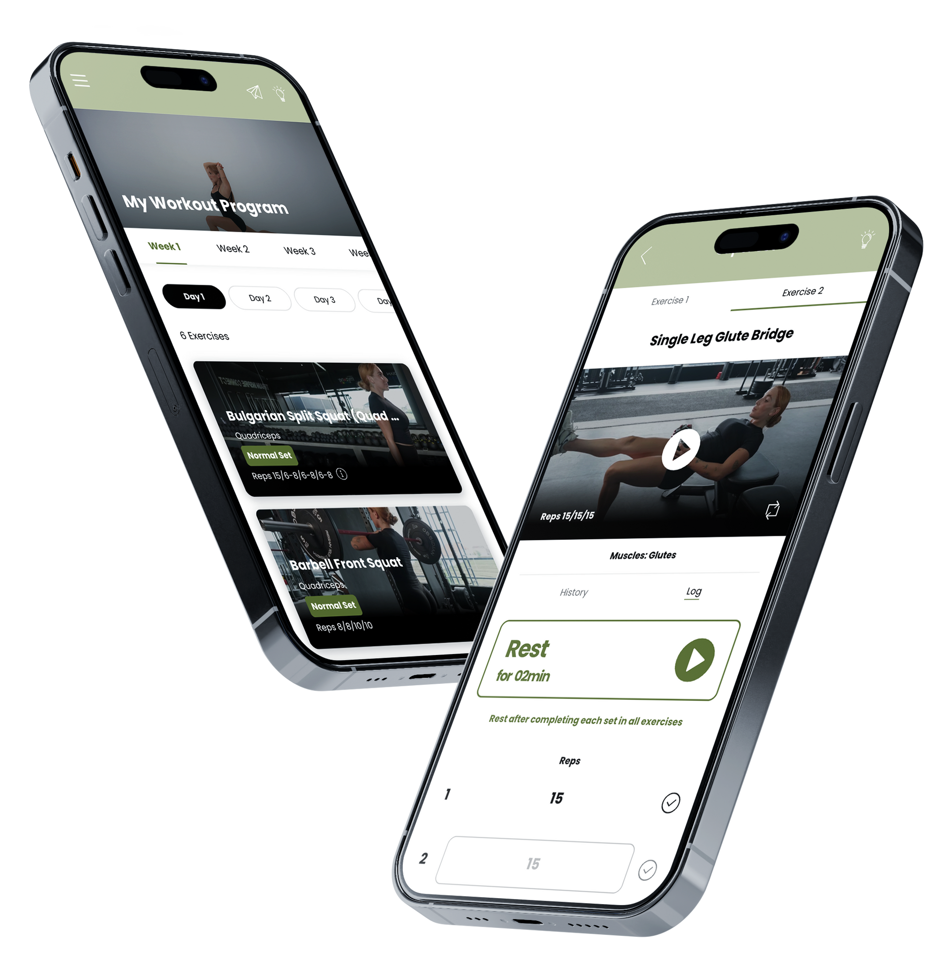 Two phones with app images to go here on them.