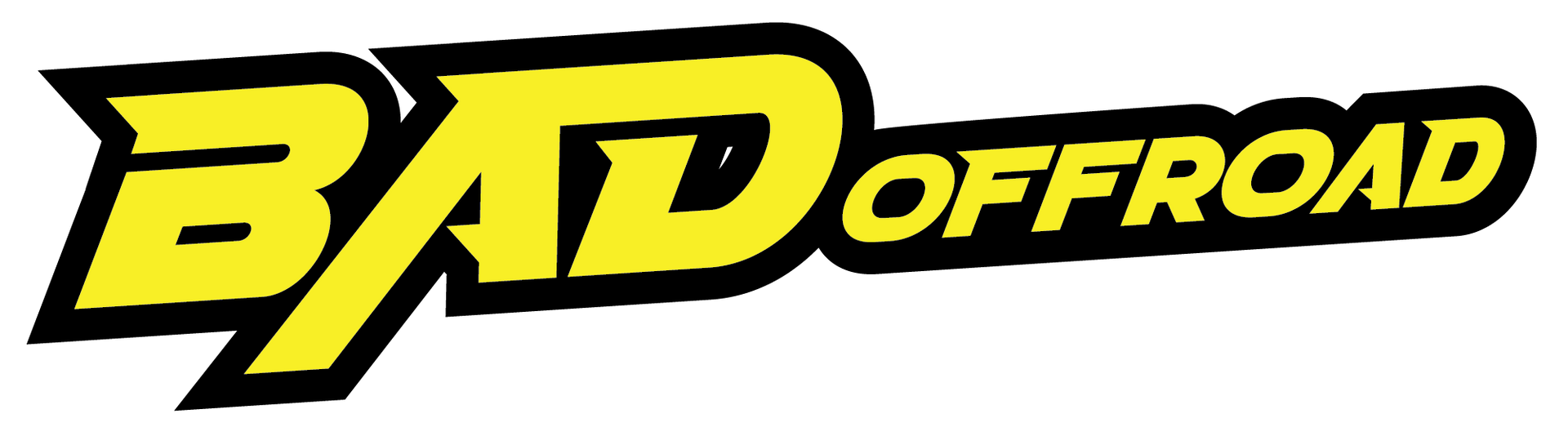 The logo for bad offroad is yellow and black on a white background.