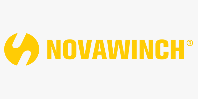 The novawinch logo is yellow on a white background.