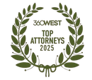 A laurel wreath with the words top attorneys 2025 on it