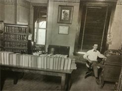 jack rattikin senior sitting in the old law office
