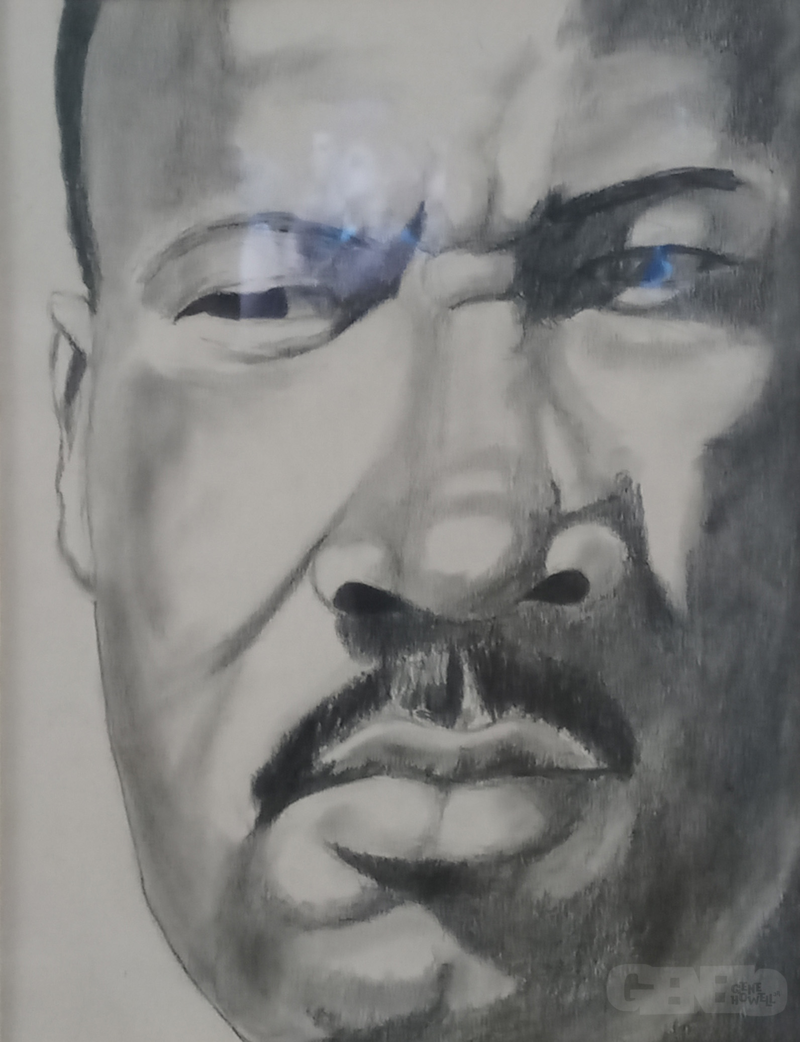 Martin Luther King
MLK
graphite on board
16x20
1970
Collection of Artist  won first art award  OHS