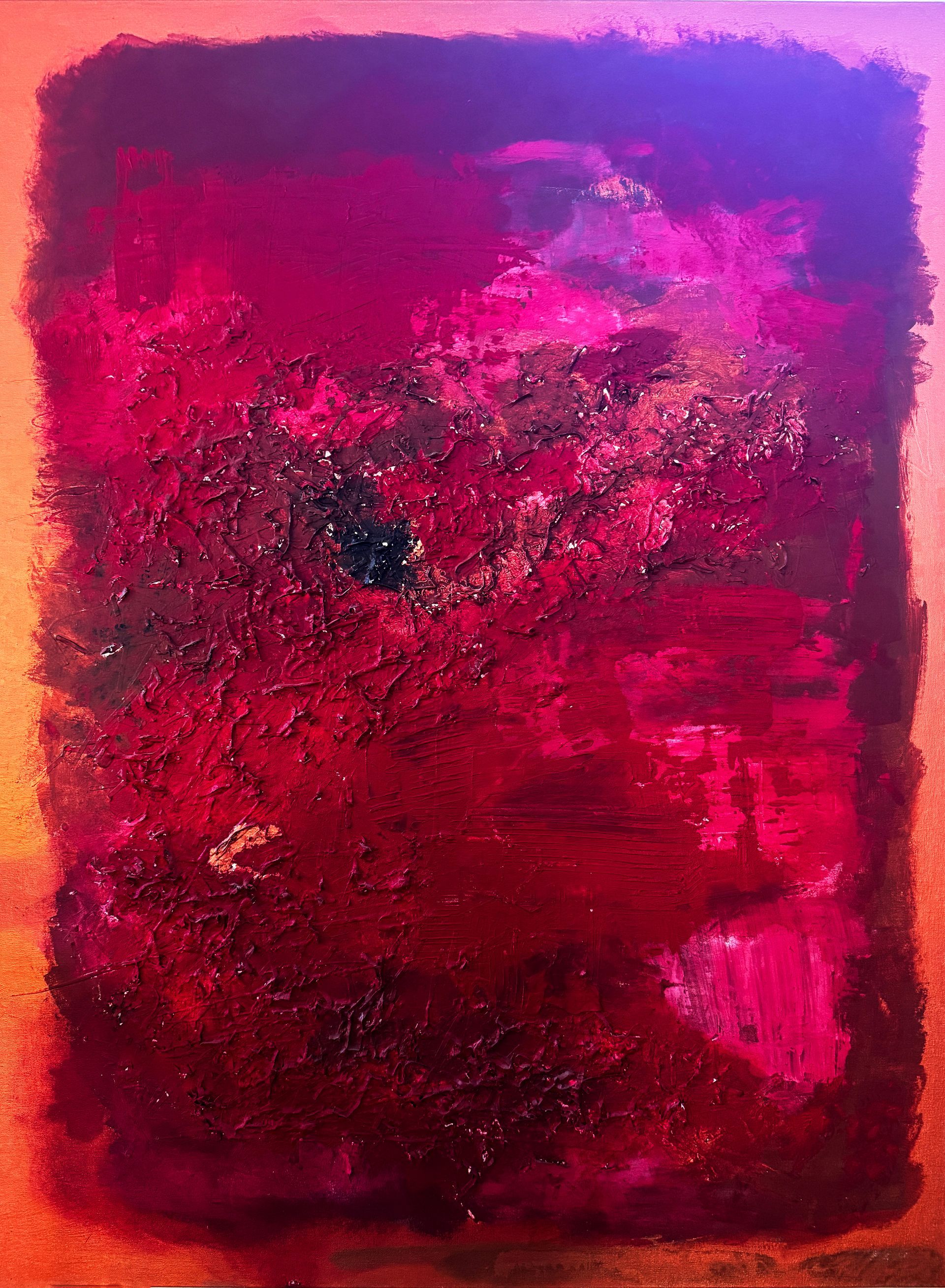 Textured reds and cooper edge
Red Clay
mixed medium
36x48
2004-5
Collection of Artist    first abstract