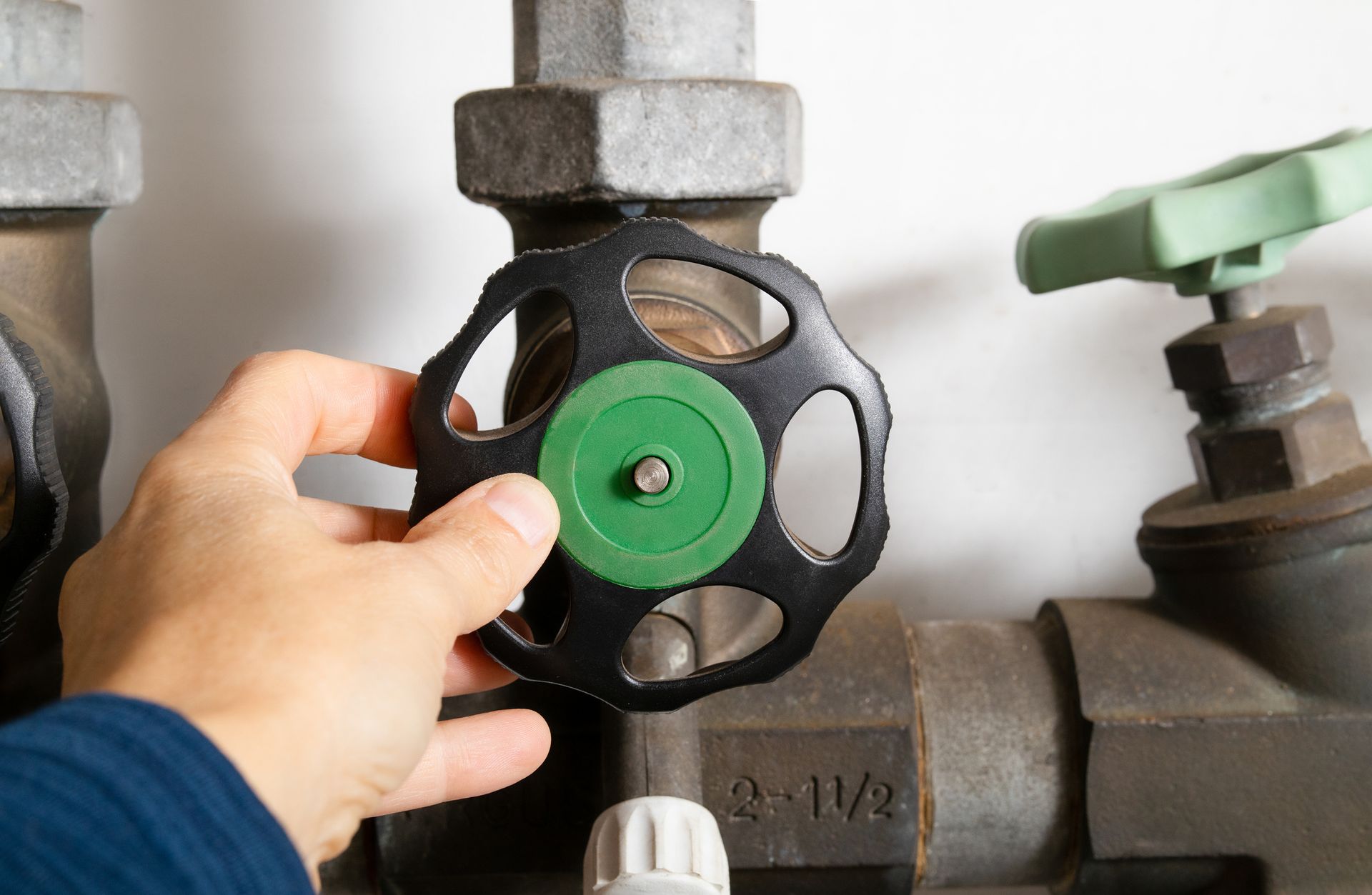 Water shut-off preventing contamination of drinking water from sewage backup.