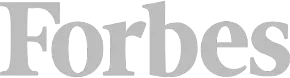 The forbes logo is gray and white on a white background.