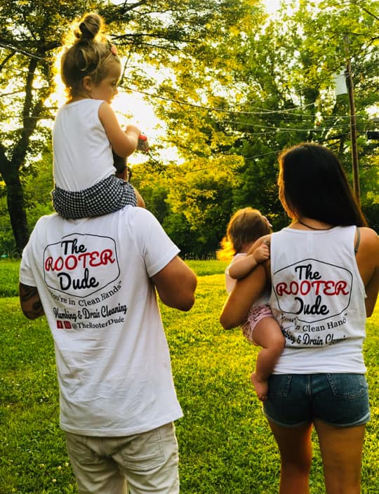 Family Picture Wearing Rooter Dude T-shirts | Mount Juliet, TN | The Rooter Dude