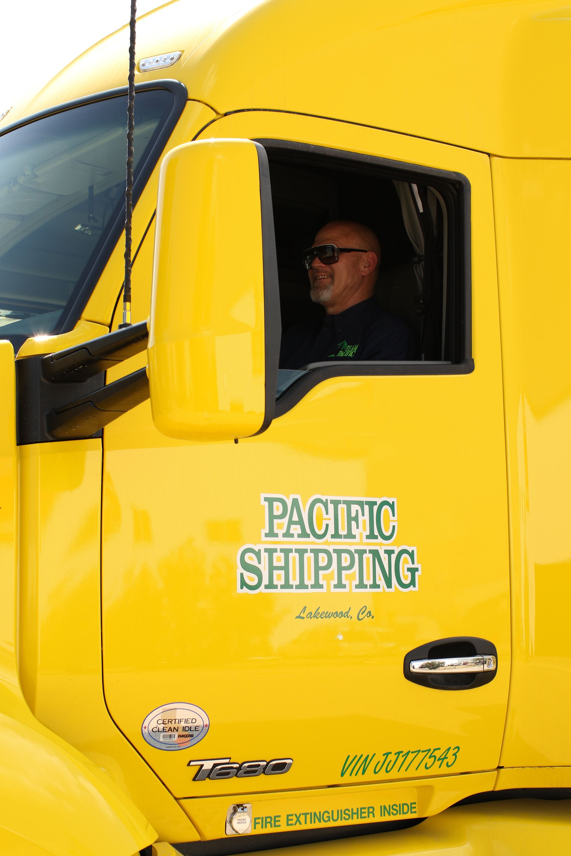 Truck driver at work for Pacific Shipping