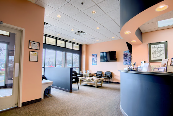 Welcoming waiting area at Hallmark Dental Leominster