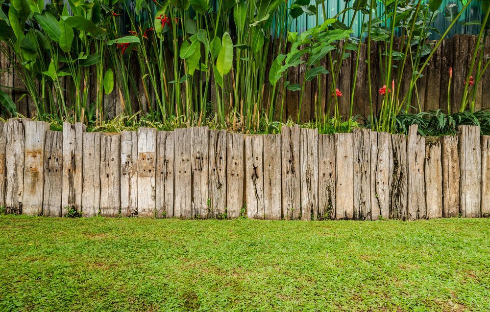 A Wooden Fence Surrounds A Lush Green Lawn In A Garden — Everyday Maintenance Pty Ltd In Beaconsfield, QLD