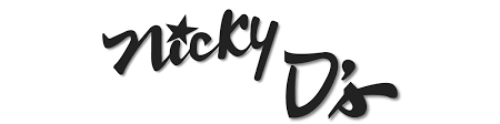 Image is of the black Nicky D's logo