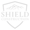 Shield Construction logo with mountain range and company name.