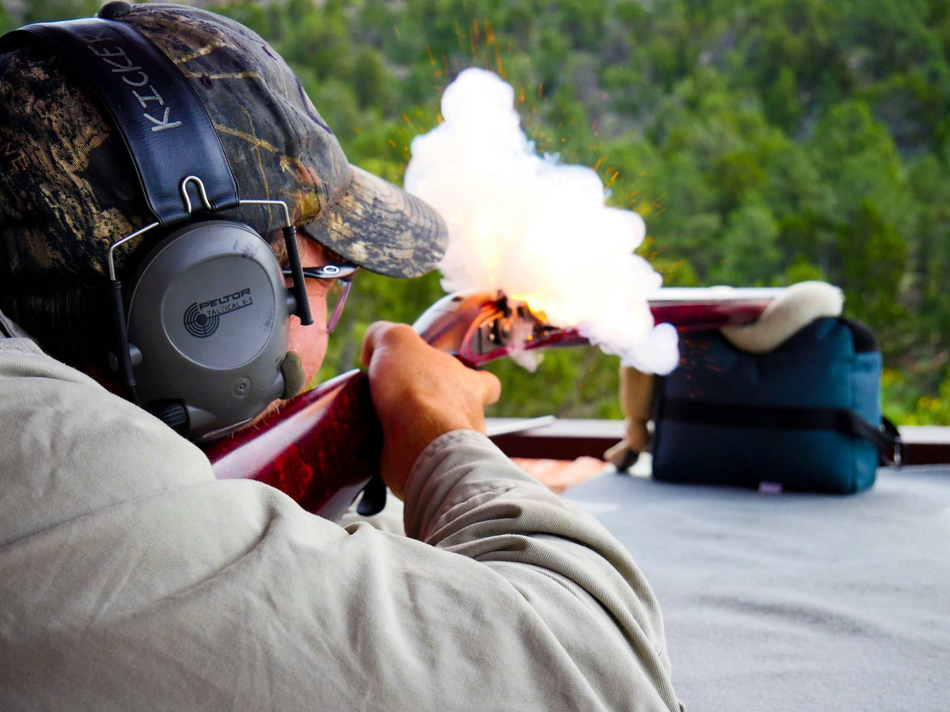 black powder shooter at the range