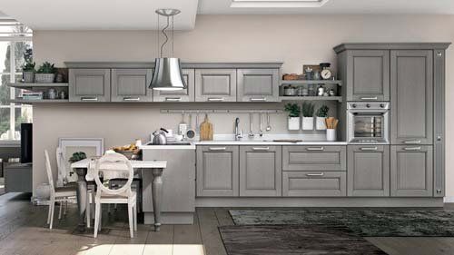 cucina in legno grigio