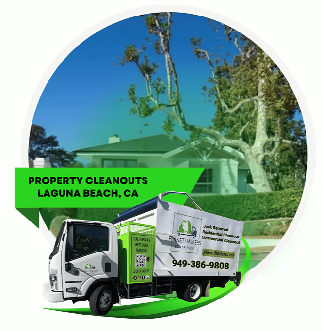 A house with full of junk at the front yard.