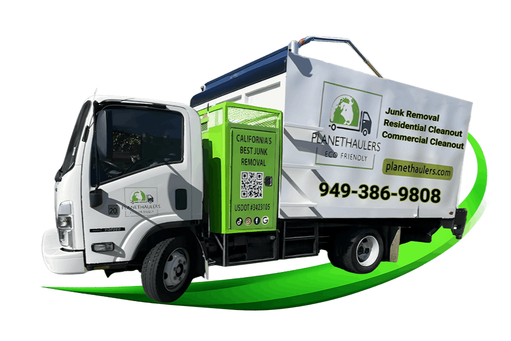 A white truck with a black box on the back of it.