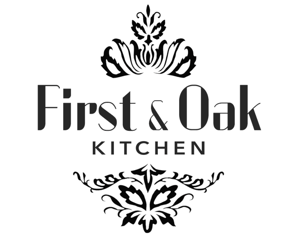 Logo for First & Oak Kitchen Catering and Events
