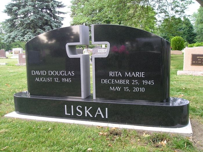 A gravestone in a cemetery