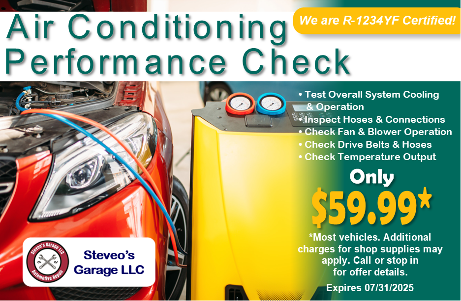 Free Belts & Hoses Replacement Coupon - Steveo's Garage LLC