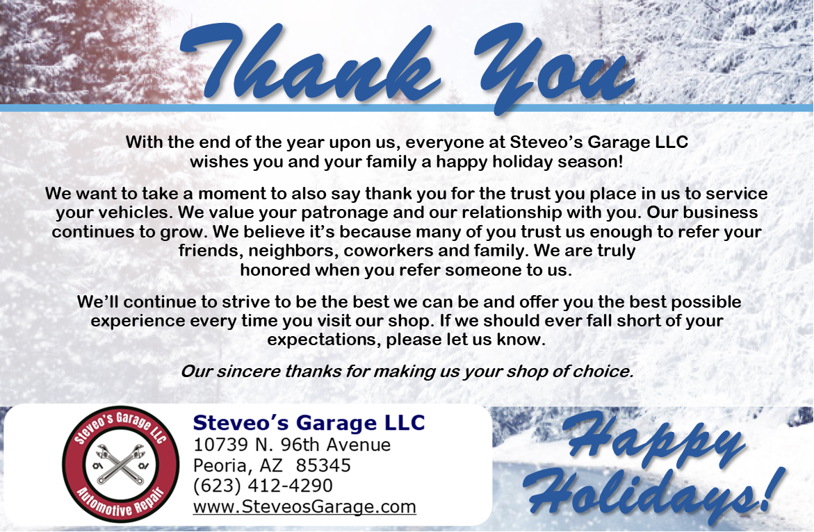 Free Belts & Hoses Replacement Coupon - Steveo's Garage LLC