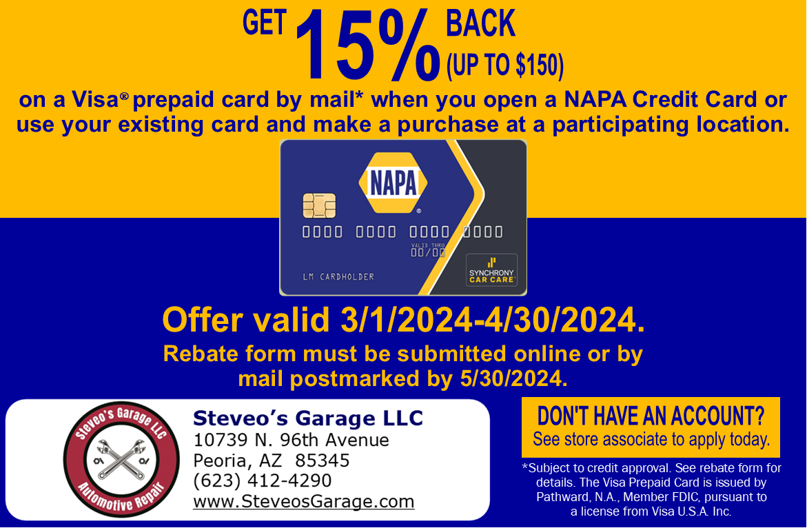 Repair & Service Coupon at Steveo's Garage LLC - Peoria Auto Repair