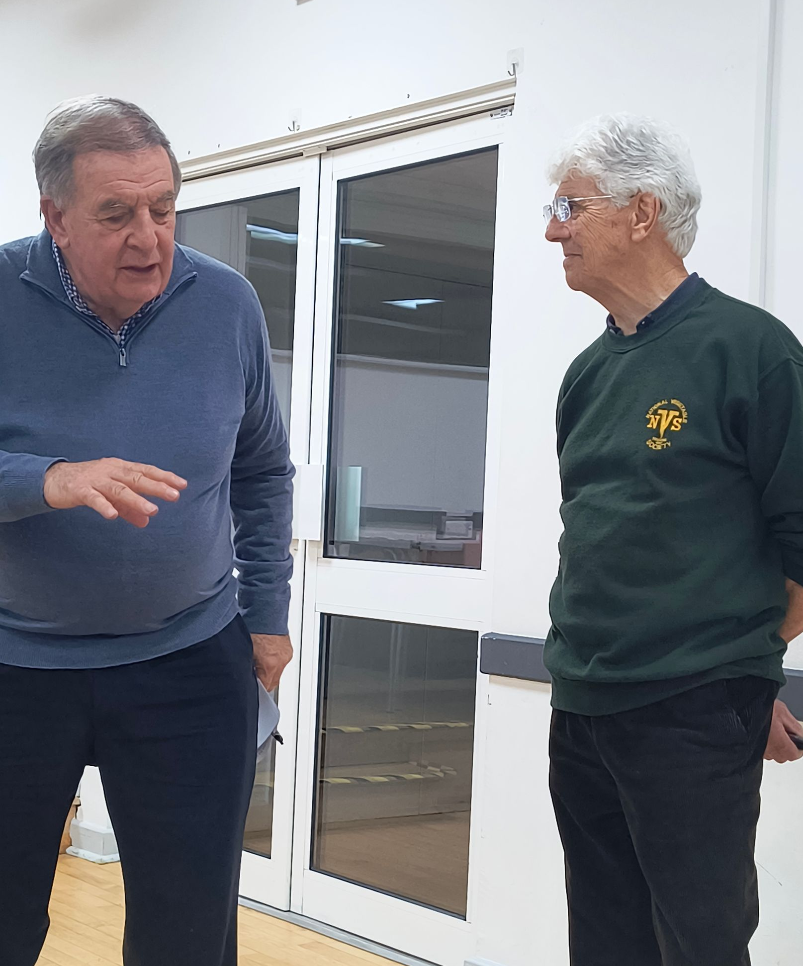 John Trim listens to a question from Glenn Duggan