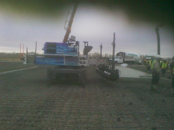 Chaired Rebar— Copperhead Laser Screed with Operators in Longmont, CO