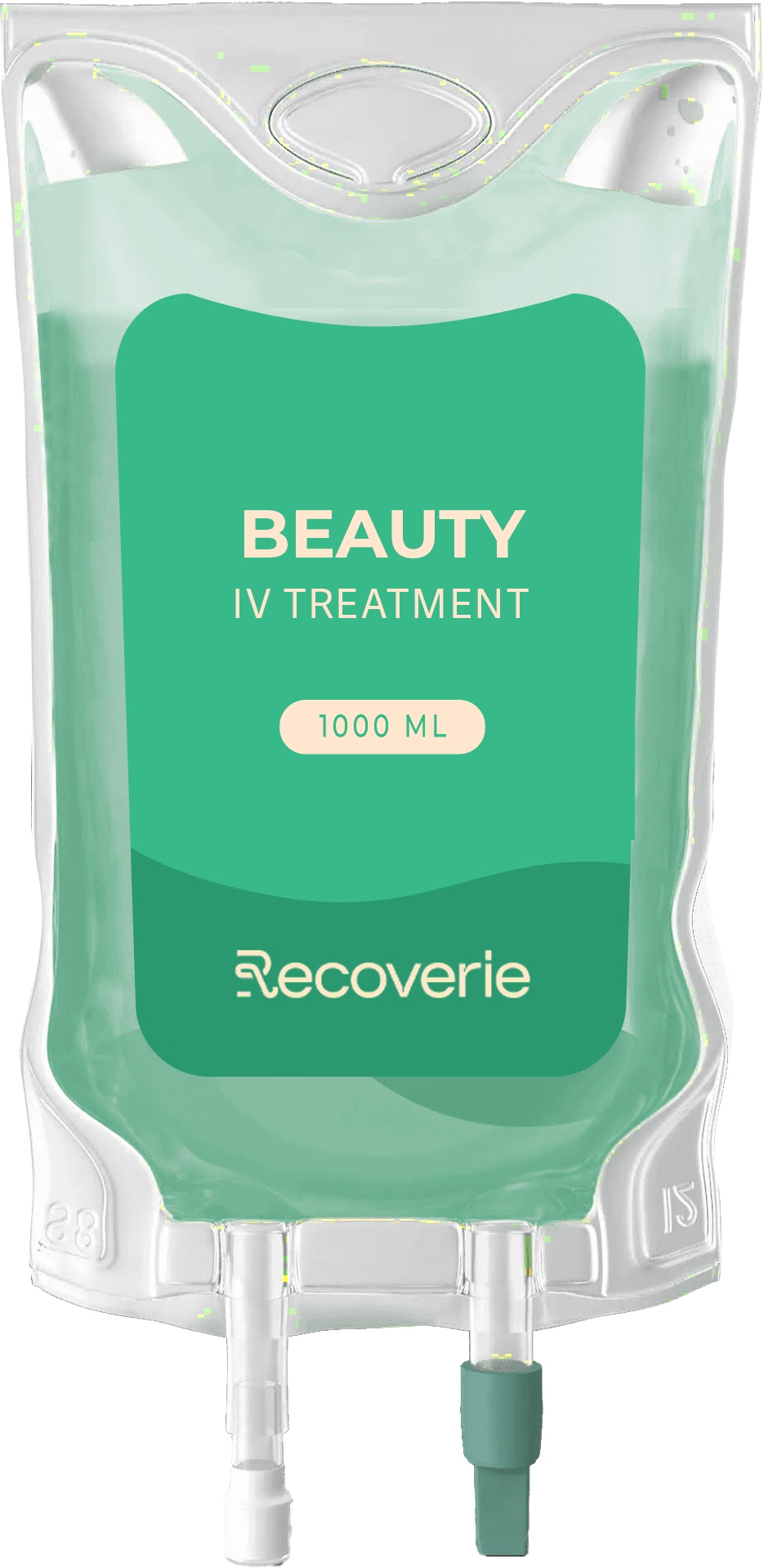 A bag of mega boost iv treatment is shown on a white background.