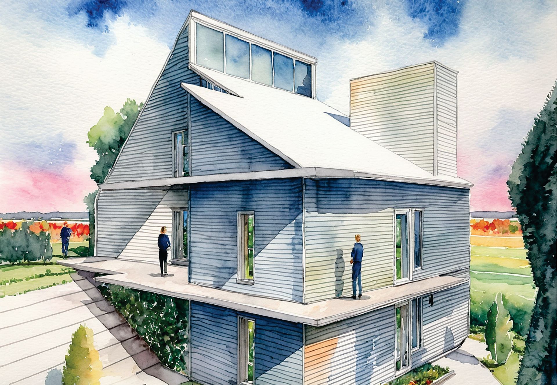 Floor plan of an apartment, showing rooms, furniture, and fixtures.