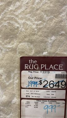 Rug Marked Down for a 5th Saturday