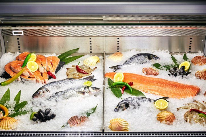 Seafood in the Freezer With Ice — Fort Myers, FL — Swice, LLC