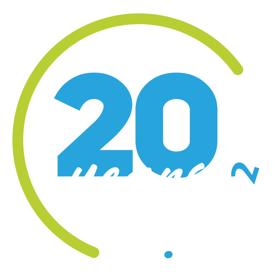 20 years of Peak2Park logo