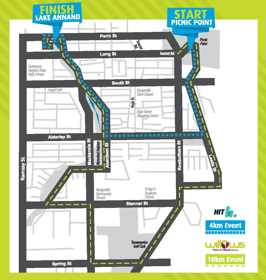Map of the Peak2Park event
