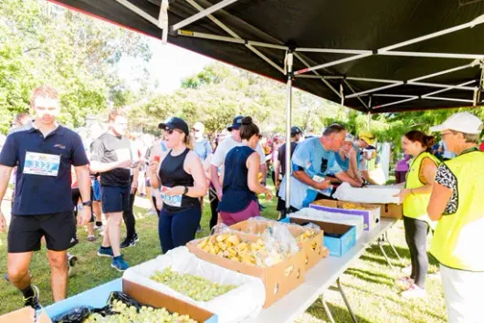 Group of people gathered after the Peak2Park event