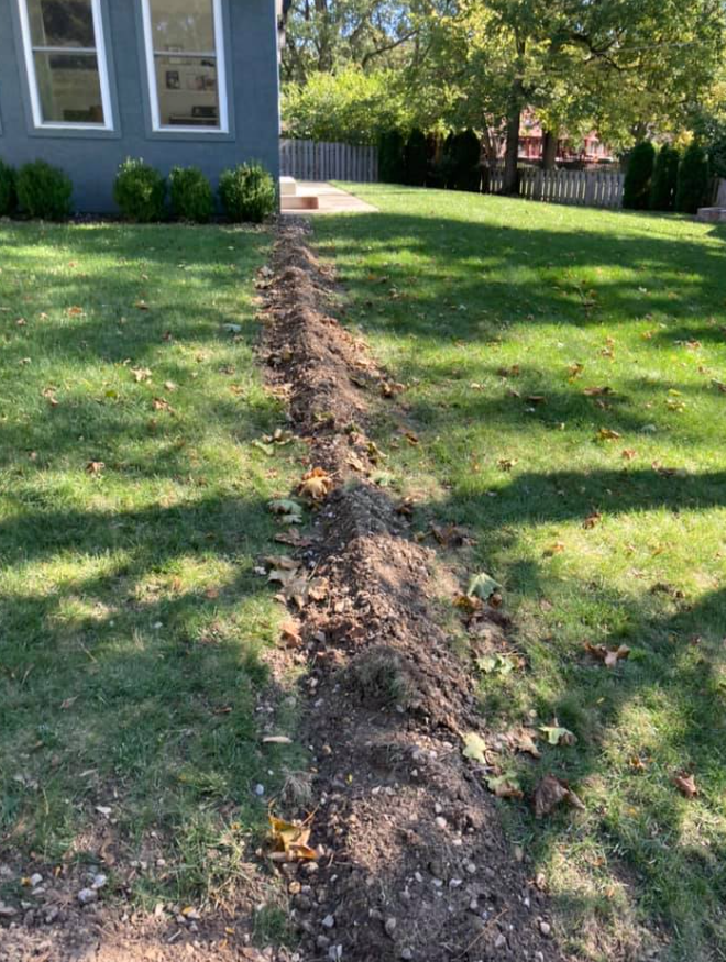 A Large Pile Of Dirt Is In Front Of A House | Pickerington, OH | Drainco LLC