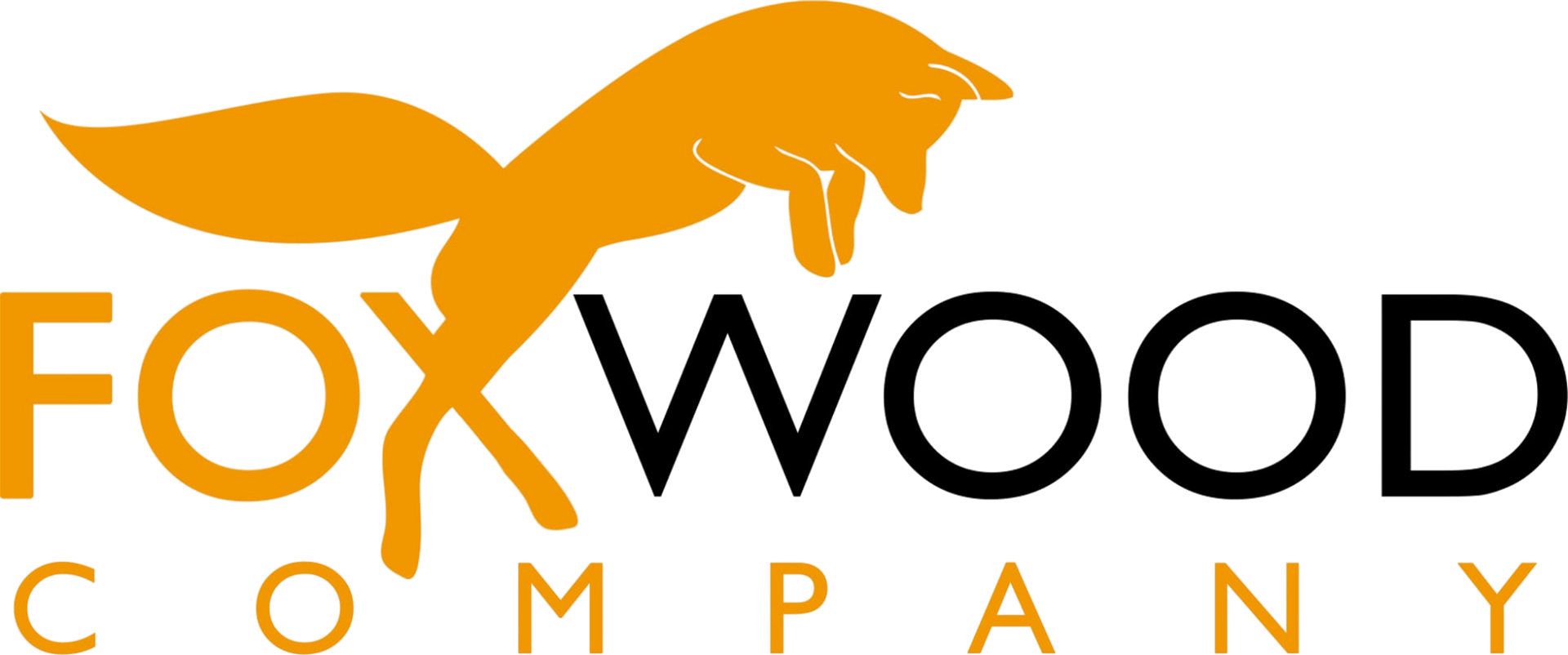 Orange fox jumping over the black word 