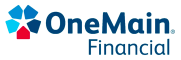 The OneMain Financial logo, featuring a star formed by five colored pentagons alongside the company name in dark blue.