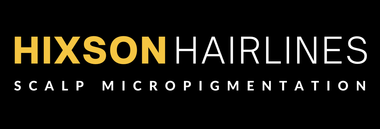 A logo for hixson hairlines scalp micropigmentation