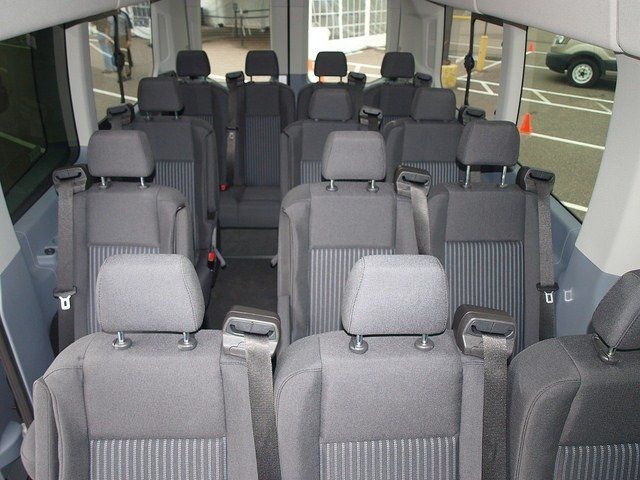 Comfortable interior seating inside Ford Transit van