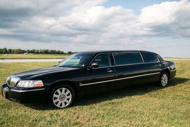 Black Chrysler stretch limo for luxury transportation