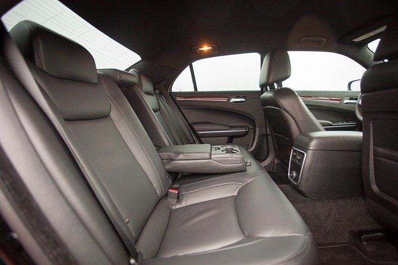 Luxury sedan with leather interior and smooth ride