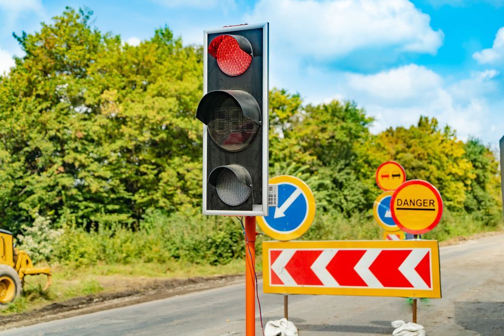 Traffic Lights Near Construction Site — Comprehensive Traffic Management in Port Stephens, NSW