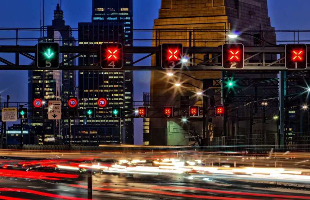 Traffic Signs Over Bridge — Comprehensive Traffic Management in Hunter Region, NSW