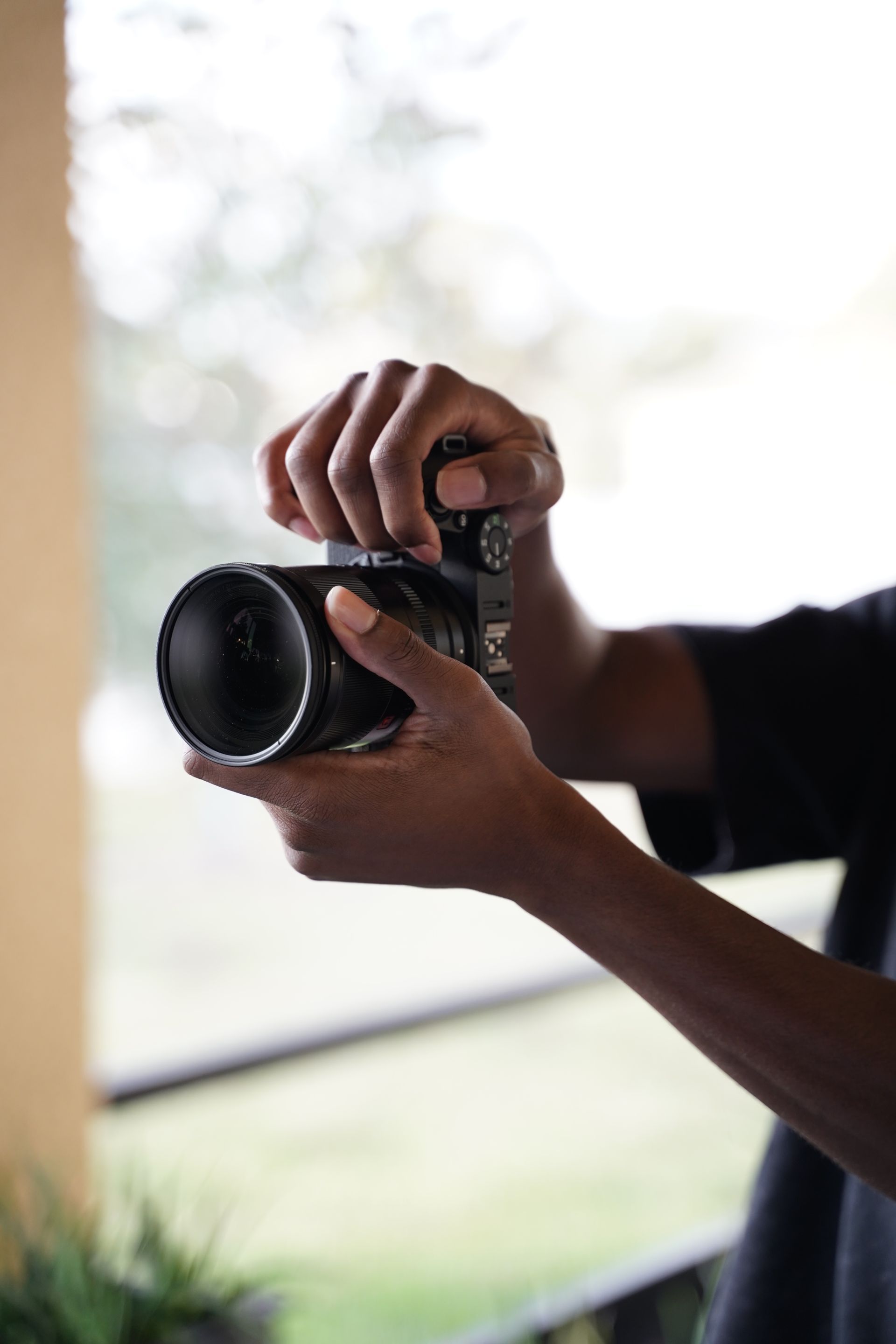 The author holding the Nikon Z30 rubber hand grip